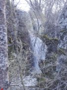 Cascada de agua en el glaciar. Manzaneda, Orense